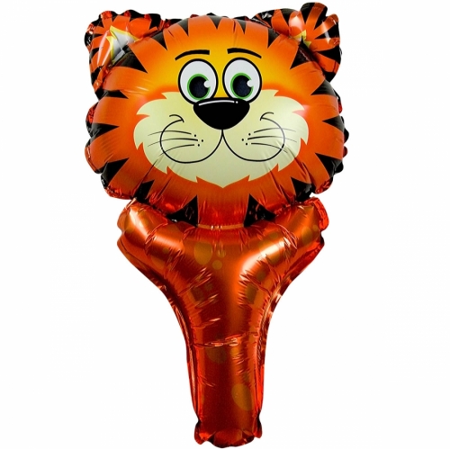 Živalski foli balon z ročajem - Tiger